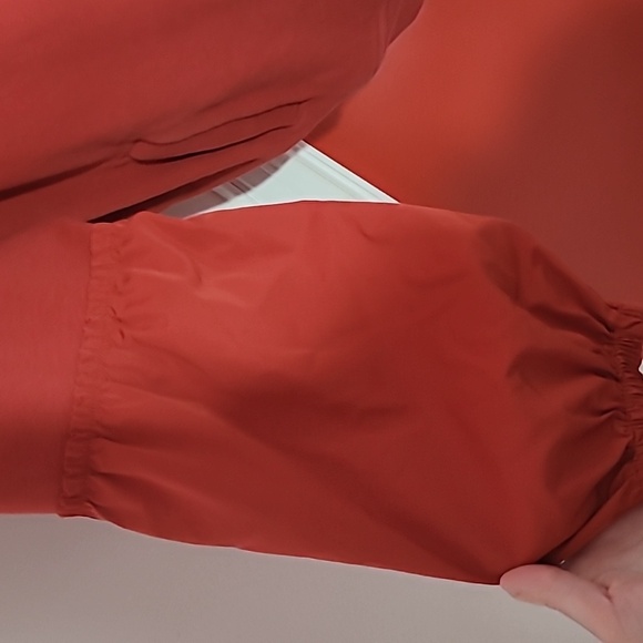 Athleta "On My Way Triumph" Hoodie in Rust Full Zip Balloon Sleeve Jacket Sz 2XL - Picture 5 of 9